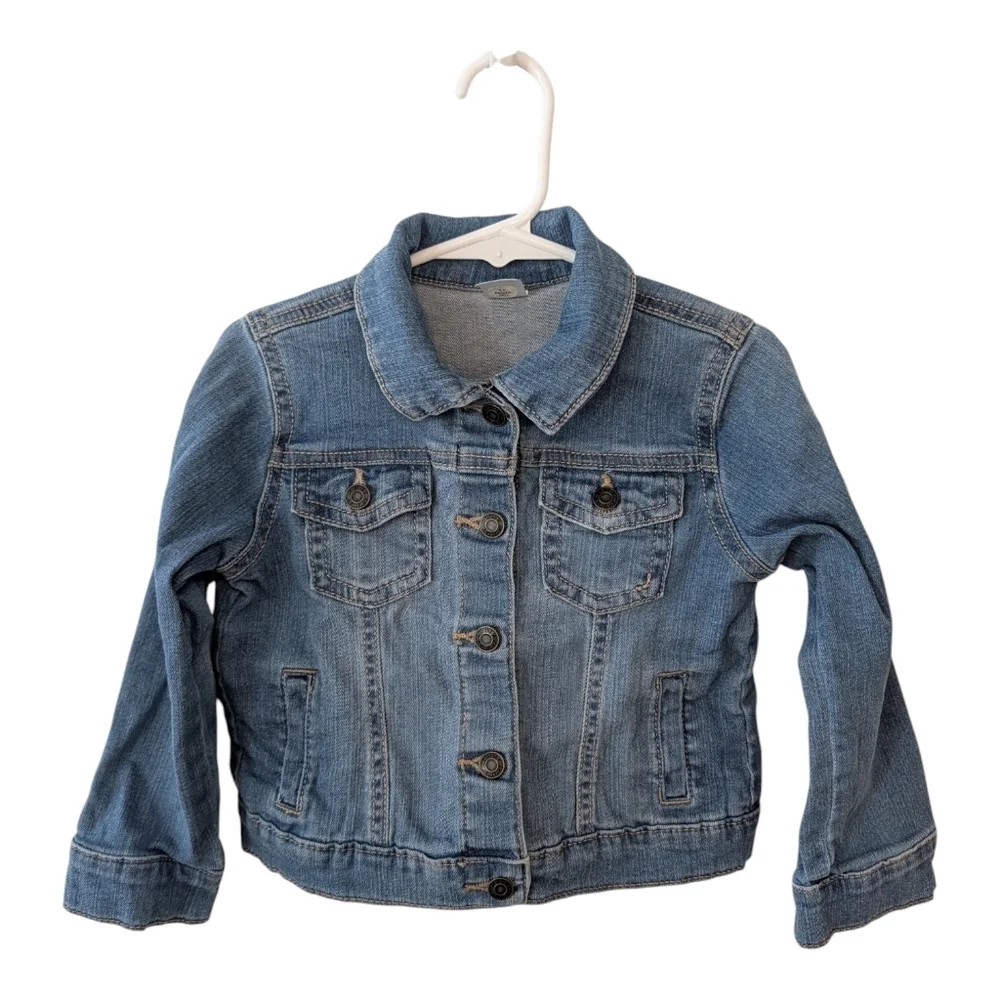 Carter's Girls Denim Jacket Light Blue Cotton Size 4T